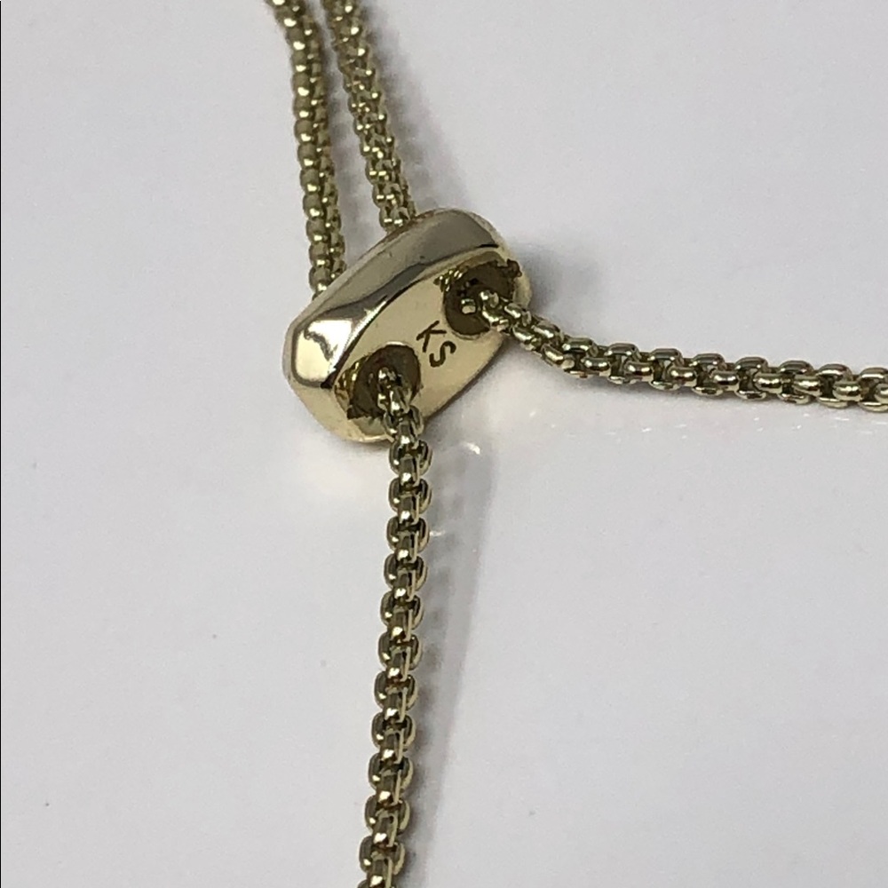 Kendra Scott Necklace Gold Delaney in Purple Jade Bolero Adjustable Chain - Picture 10 of 14